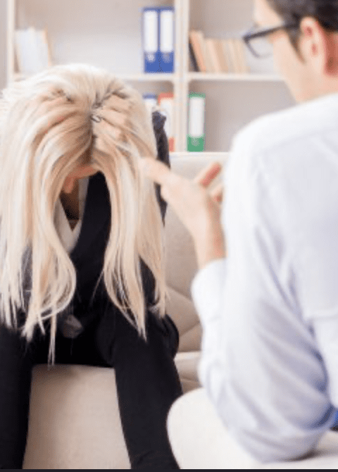 Emotional Trauma Injury Lawyer Connecticut helping a woman cope with anxiety and PTSD after an accident