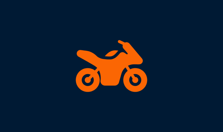 Orange motorcycle icon - Connecticut motorcycle accident guide