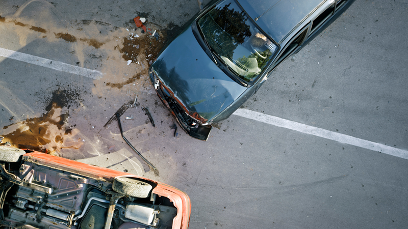 Three Injured in Rollover Two-Car Crash at Mountain Rd & South Stone St